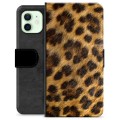 Prémiové peněženkové pouzdro iPhone 12 - Leopard