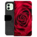 Prémiové peněženkové pouzdro iPhone 12 - Růže