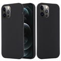 Tekuté silikonové pouzdro pro iPhone 12/12 Pro – kompatibilní s MagSafe – Černé