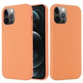 Tekuté silikonové pouzdro pro iPhone 12/12 Pro – kompatibilní s MagSafe – Oranžový