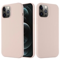 Tekuté silikonové pouzdro pro iPhone 12/12 Pro – kompatibilní s MagSafe – Růžový