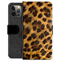Prémiové peněženkové pouzdro iPhone 12 Pro Max - Leopard