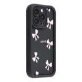 iPhone 12 Pro Max Stylish Shockproof TPU Case with Raised Edges - Black / Bow