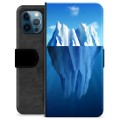 Prémiové peněženkové pouzdro iPhone 12 Pro - Ledovec