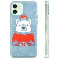 Pouzdro TPU iPhone 12 - Vánoční medvěd