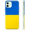 iPhone 12 TPU pouzdro Ukrajinská vlajka - Žlutá a světle modrá