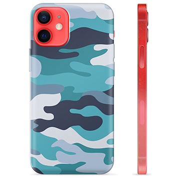 Pouzdro TPU iPhone 12 mini - Blue Camouflage