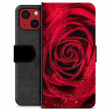 Prémiové peněženkové pouzdro iPhone 13 Mini - Růže