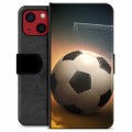 Prémiové peněženkové pouzdro iPhone 13 Mini - Fotbal