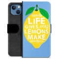 Prémiové peněženkové pouzdro iPhone 13 - Citrony