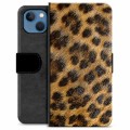 Prémiové peněženkové pouzdro iPhone 13 - Leopard