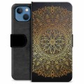 Prémiové peněženkové pouzdro iPhone 13 - Mandala