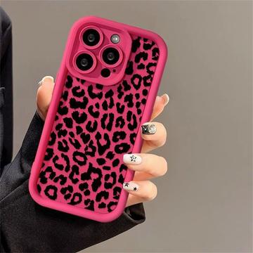 iPhone 13 Pro Max Leopard Print TPU Case - Hot Pink