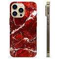Pouzdro TPU iPhone 13 Pro Max - Červený mramor