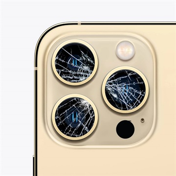 Oprava sklíčka pro objektivy pro objektivy iPhone 13 Pro Max - Zlato
