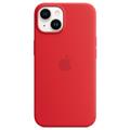 iPhone 14 Apple Silikonové Pouzdro s MagSafe MPRW3ZM/A (Otevřená krabice - Vynikající) - Červené