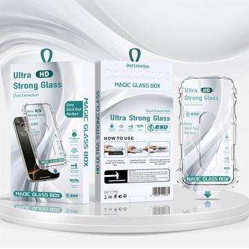 iPhone 14 Pro HD Tempered Glass Screen Protector with Automatic Dust Removal Tool - 9H