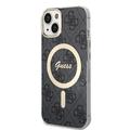iPhone 15 Guess IML 4G Case - MagSafe Compatible - Black