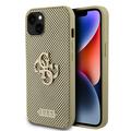 iPhone 15 Guess Perforované 4G třpytivé logo - zlaté