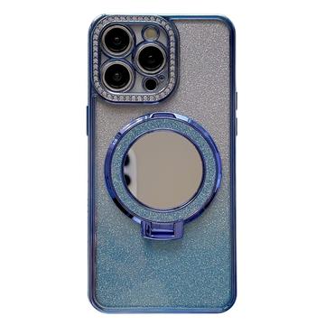 iPhone 15 Pro Max Glam Magnetic Hybrid Case w. Mirror - Blue
