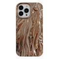 iPhone 15 Pro Max Wrinkled Electroplated TPU Case - Gold