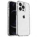 Stylové hybridní pouzdro řady Glitter pro iPhone 15 Pro – Bílý