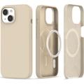 iPhone 15 Tech-Protect Silicone MagSafe Case - Beige