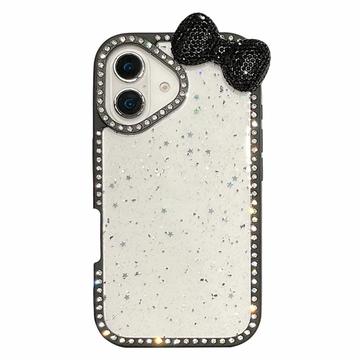 iPhone 16 Bow & Rhinestone Epoxy Case
