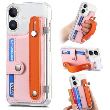 iPhone 16 Plastic Case CY1 - Card Slot, Wristband, Kickstand