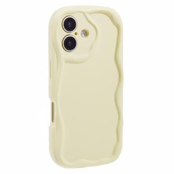 iPhone 16 Plus Candy Color Wavy TPU Case - Yellow