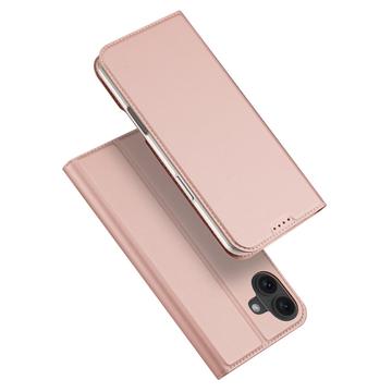 iPhone 16 Plus Dux Ducis Skin Pro Flip Pouzdro - Růžový