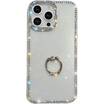iPhone 16 Pro CrystalGlow Hybrid Case with Ring Holder - Transparent