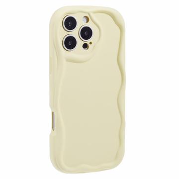 iPhone 16 Pro Max Candy Color Wavy TPU Case - Yellow