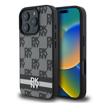 iPhone 16 Pro Max DKNY Checkered Pattern and Stripe Case