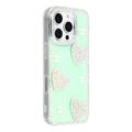 iPhone 16 Pro Sparkling Love and Pearl Hybrid Case - Green