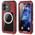 iPhone 16 Shellbox M Series IP68 Waterproof Case - Diving Cover with MagSafe Compatibility - Red