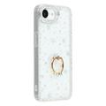 iPhone 16e CrystalGlow Hybrid Case with Ring Holder - Stars / Transparent