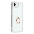 iPhone 16e CrystalGlow Hybrid Case with Ring Holder - Transparent