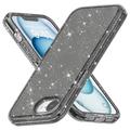 Stylové hybridní pouzdro řady Glitter pro iPhone 16e - Černá