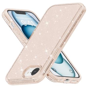 Stylové hybridní pouzdro řady Glitter pro iPhone 16e – Zlato