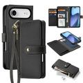 iPhone 17 Air Dux Ducis Lawa Wallet Leather Case w. Magnetic Cover - Black