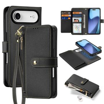 iPhone 17 Air Dux Ducis Lawa Wallet Leather Case w. Magnetic Cover - Black