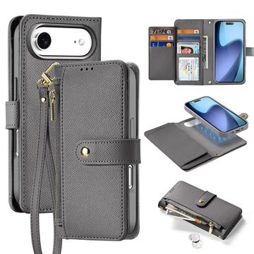 iPhone 17 Air Dux Ducis Lawa Wallet Leather Case w. Magnetic Cover - Grey