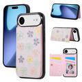 iPhone 17 Air Flower Print Case with RFID Cardholder