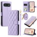 iPhone 17 Air Luxury Quilted Wallet Case - Purple
