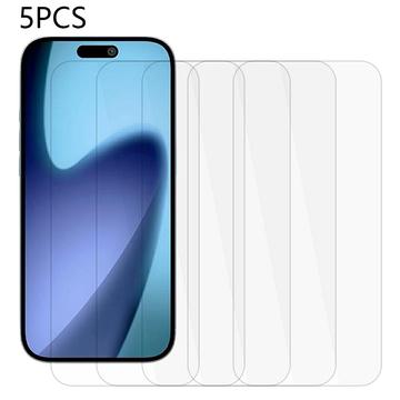iPhone 17 Air Tempered Glass Screen Protector - 9H - Case Friendly - 5 Pcs. - Transparent