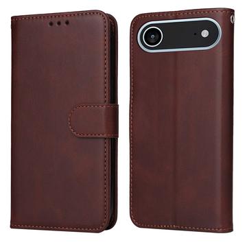 iPhone 17 Air Wallet Case with Stand - Brown
