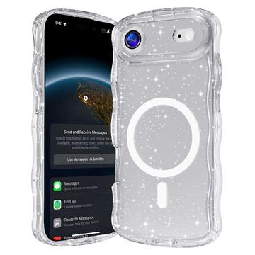 iPhone 17 Air Wave-Edge Laser Glitter MagSafe Case - Clear