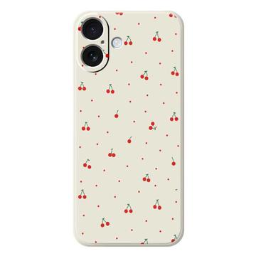 iPhone 17 Cherry Pattern TPU Case - Beige