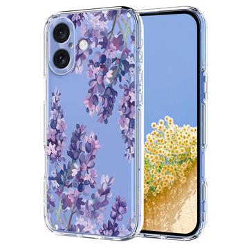iPhone 17 Floral Pattern TPU Case - Wisteria